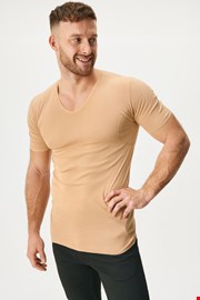 Kožna majica s podloženimi pazduhami, za nošenje pod srajco