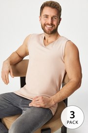 3PACK Moška bombažna spodnja majica MEN-A Oto II