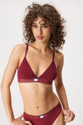 Bombažen modrček Tommy Hilfiger Heritage Triangle Bralette z odstranljivimi blazinicami