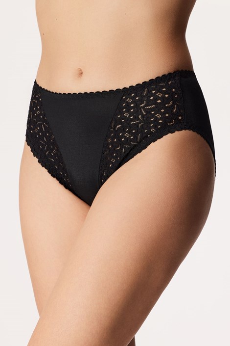 Klasične hlačke Cotton Classic z visokim pasom