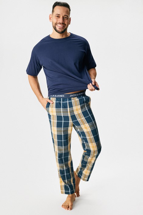 Dolga bombažna pižama JACK AND JONES JACLuca