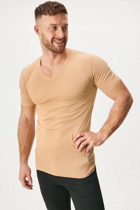 Kožna majica s podloženimi pazduhami, za nošenje pod srajco Kožna majica s podloženimi pazduhami, za nošenje pod srajco