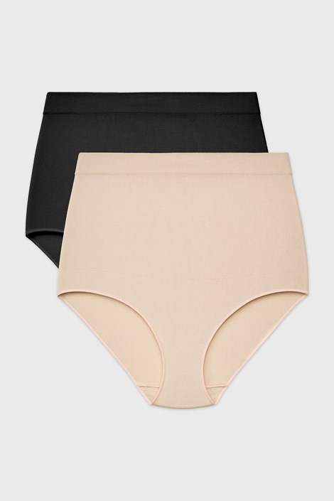 2PACK Klasične brezšivne hlačke Flexi z visokim pasom