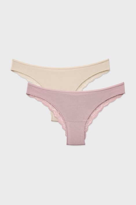 2PACK brazilke Mia bež-rožnata