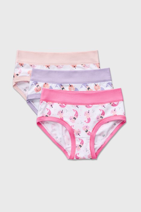 3PACK Dekliške hlačke Mermaid večbarvna