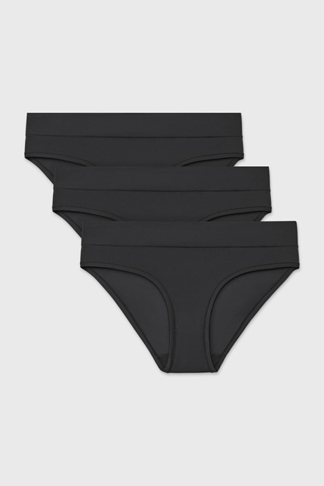 3PACK Klasične hlačke Bamboo Soft z višjim pasom