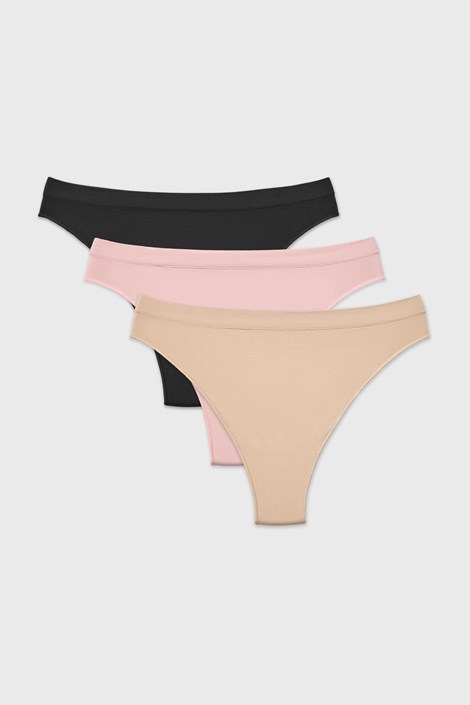 3PACK Klasične brezšivne hlačke Flexi Bikiny