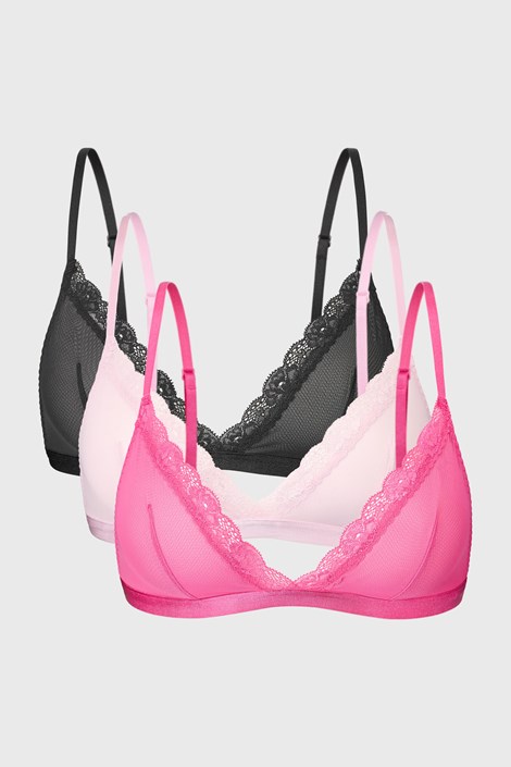 3PACK Modrček Misha Bralette