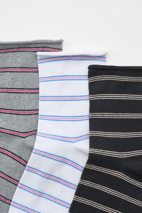 3PACK Visoke ženske nogavice Stripes