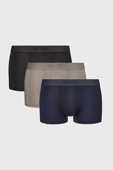3PACK Boksarice HUGO BOSS Heather bež-črna-temnomodra