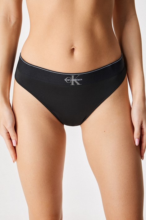 Klasične hlačke Calvin Klein Graphic z visokim pasom