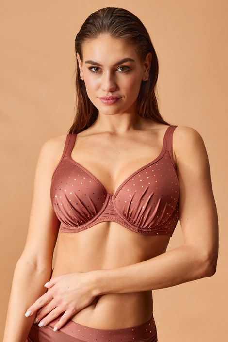 Zgornji del kopalk Maia Glitter Brown