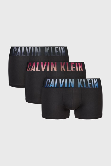 3PACK Bombažne boksarice Calvin Klein II črna-modra-rdeča