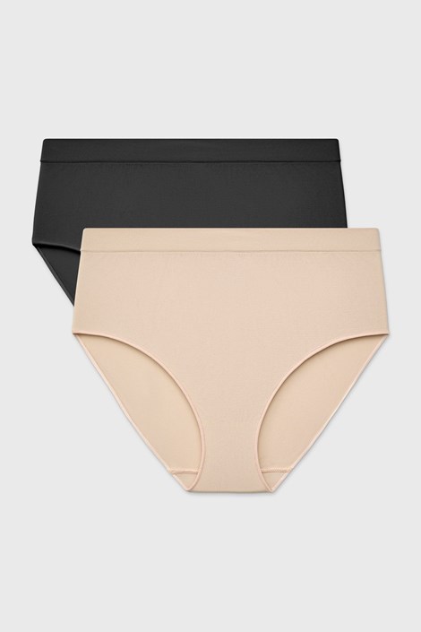 2PACK Klasične brezšivne hlačke Flexi z višjim pasom