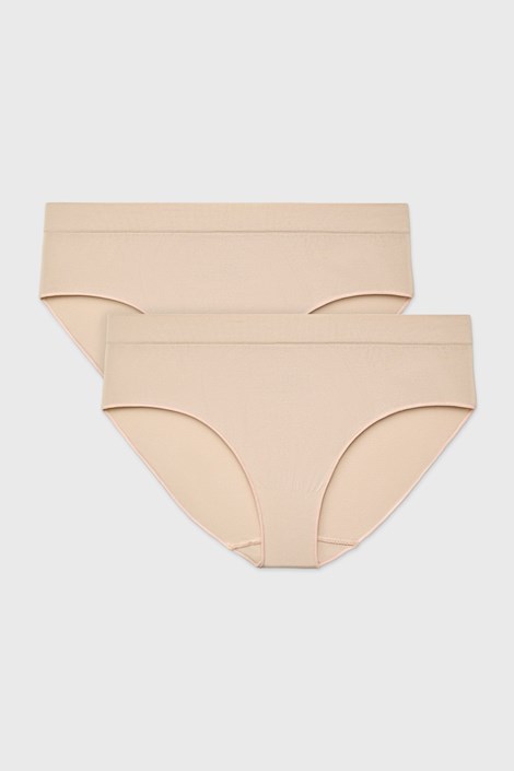 2PACK Klasične brezšivne hlačke Flexi I bež