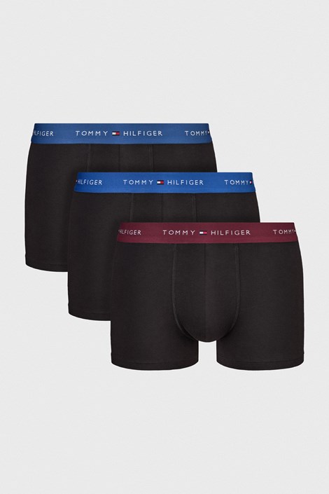 3PACK Bombažne boksarice Tommy Hilfiger WB črna-modra-rdeča