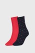 2 PACK rdeče ženske nogavice Tommy Hilfiger Dot 2p10001493red_pon_01