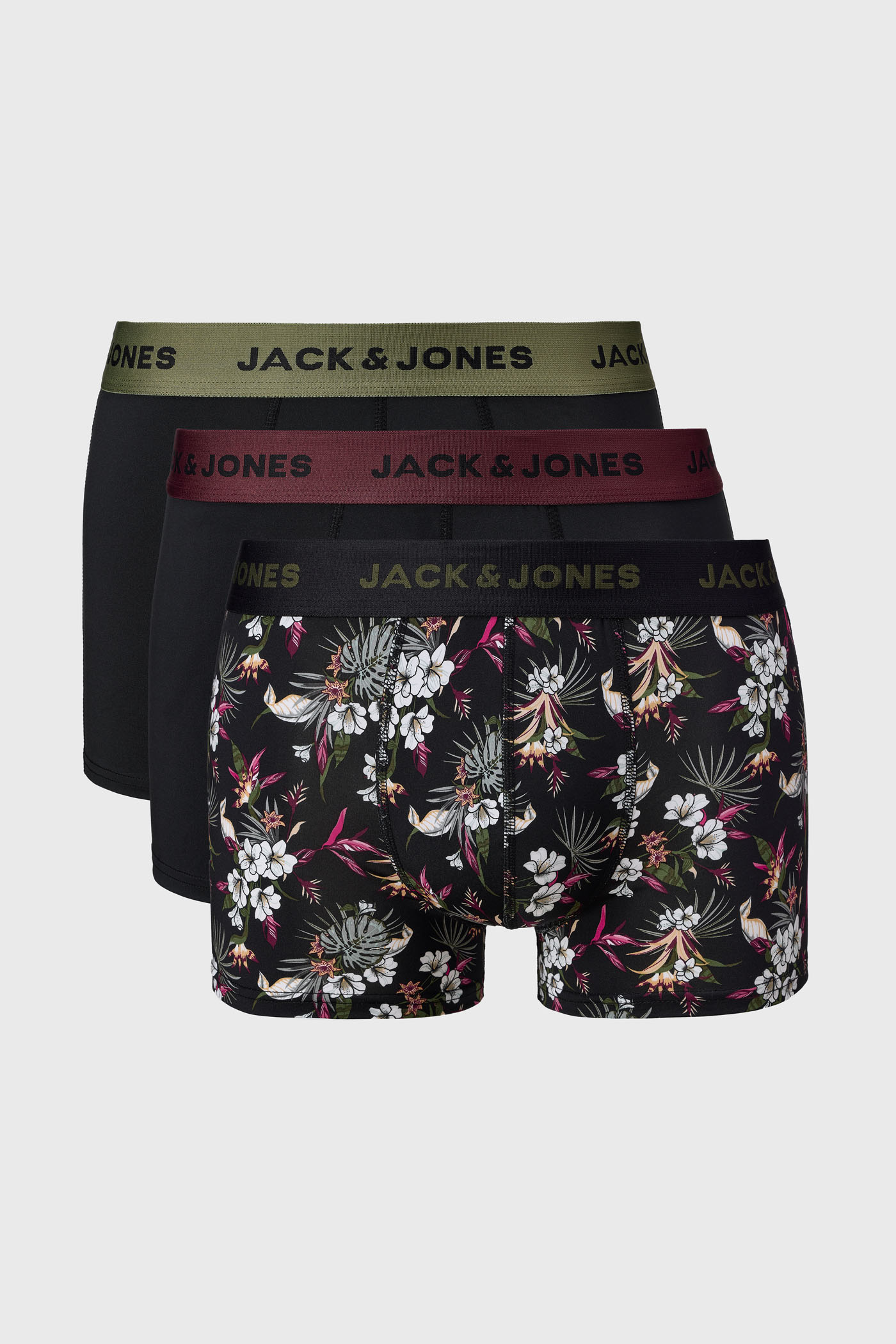 3PACK Boksarice JACK AND JONES Flowers