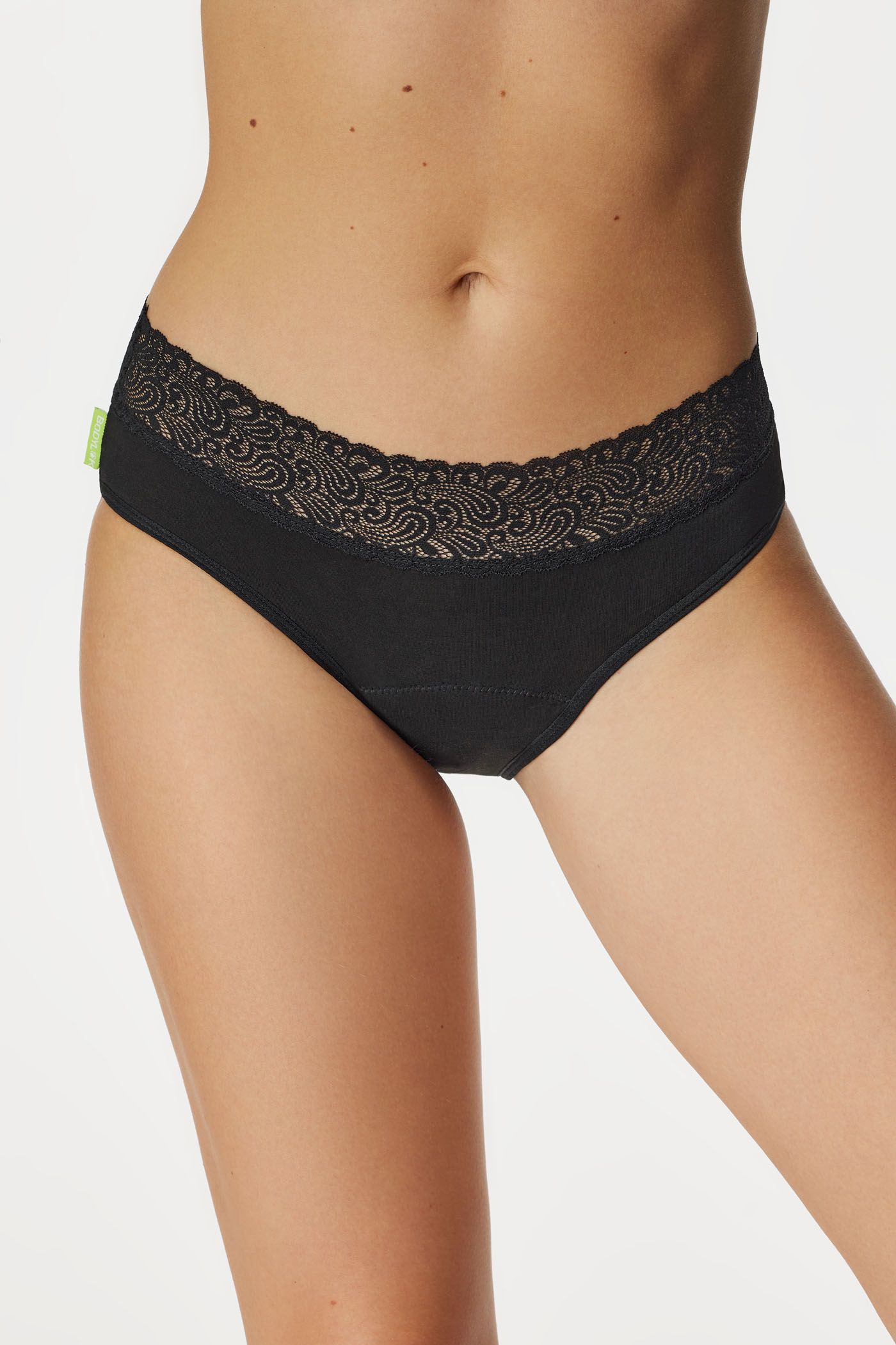 Menstrualne Hlačke Bodylok Bamboo Lace Za Močno Menstruacijo